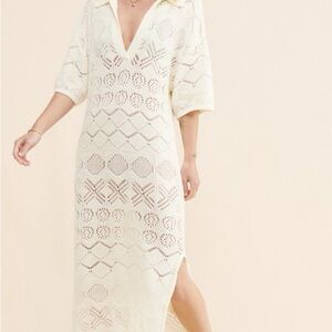 Free People Beach Islamorada Fauxchet Sweater Maxi Dress Resort Beach Cover